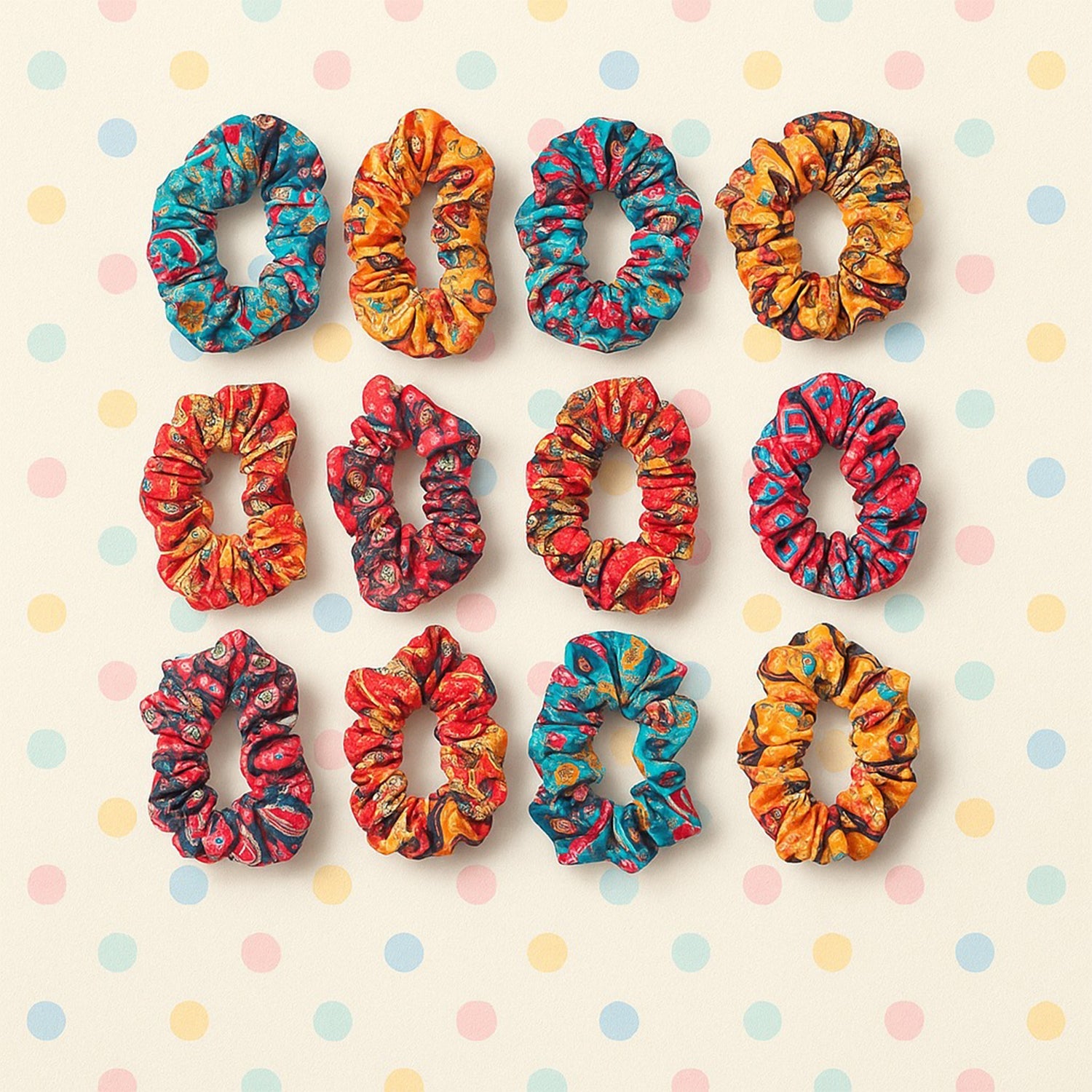 Set of 12 Stylish Printed Fabric Hairband Set of 12 Stylish Printed Fabric Hairband